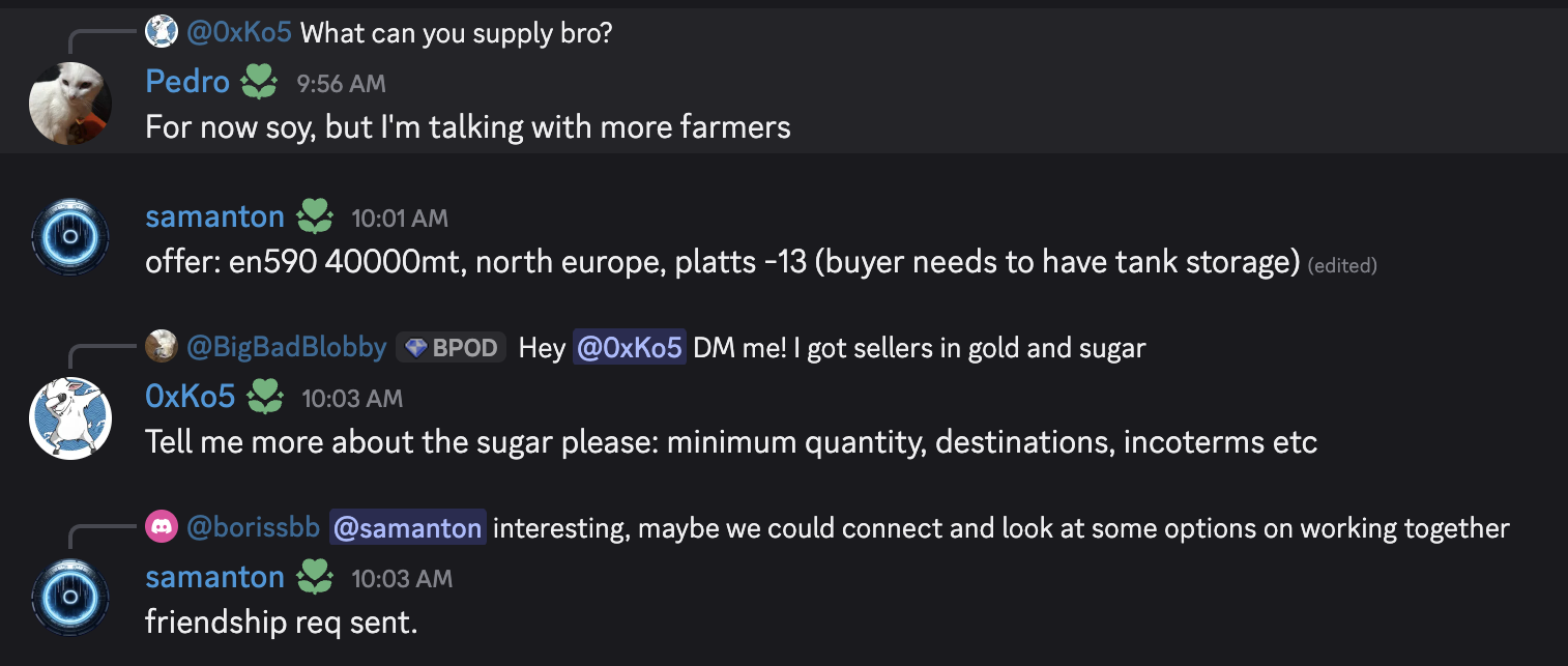 Discord wholesale-hub — live deal activity
